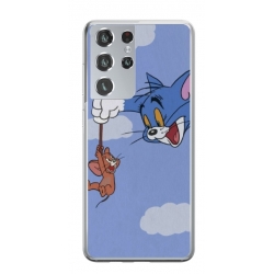 Husa personalizata tip carcasa HQPrint pentru Samsung Galaxy S23 Ultra, model Tom and Jerry 1, multicolor, S1D1M0203