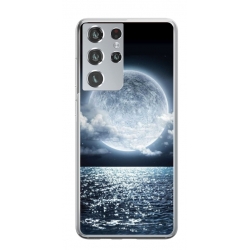 Husa personalizata tip carcasa HQPrint pentru Samsung Galaxy S23 Ultra, model Moon Sky, multicolor, S1D1M0228
