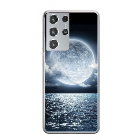 Husa personalizata tip carcasa HQPrint pentru Samsung Galaxy S23 Ultra, model Moon Sky, multicolor, S1D1M0228