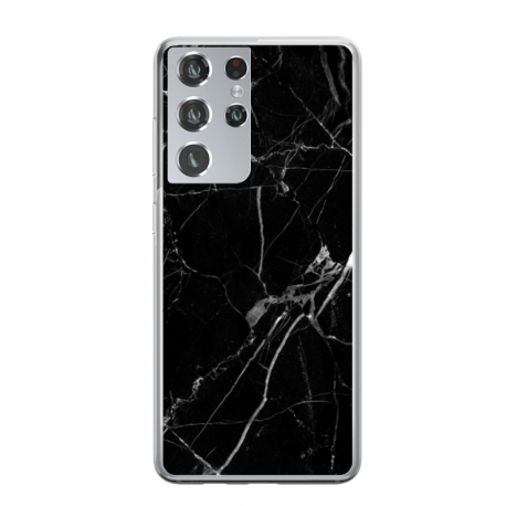 Husa personalizata tip carcasa HQPrint pentru Samsung Galaxy S23 Ultra, model Black Marble, multicolor, S1D1M0229