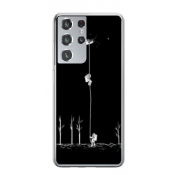 Husa personalizata tip carcasa HQPrint pentru Samsung Galaxy S23 Ultra, model Climbing to the Moon, multicolor, S1D1M0233