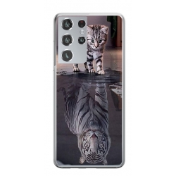 Husa personalizata tip carcasa HQPrint pentru Samsung Galaxy S23 Ultra, model Tiger, multicolor, S1D1M0242