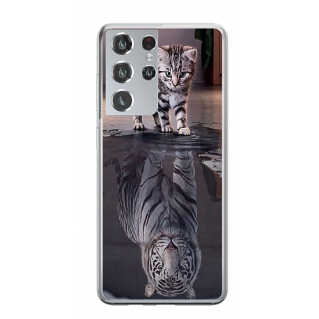 Husa personalizata tip carcasa HQPrint pentru Samsung Galaxy S23 Ultra, model Tiger, multicolor, S1D1M0242