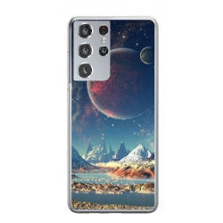 Husa personalizata tip carcasa HQPrint pentru Samsung Galaxy S23 Ultra, model Alien Planet, multicolor, S1D1M0264