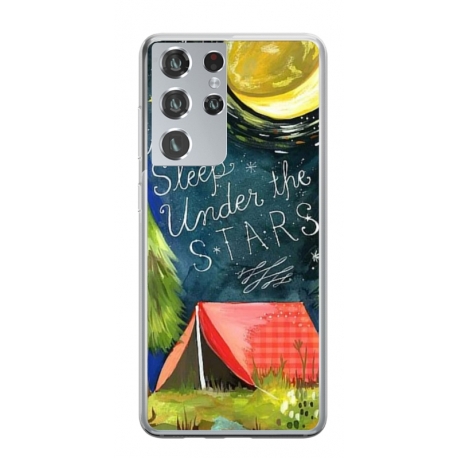 Husa personalizata tip carcasa HQPrint pentru Samsung Galaxy S23 Ultra, model Lets sleep under the STARS, multicolor, S1D1M0268