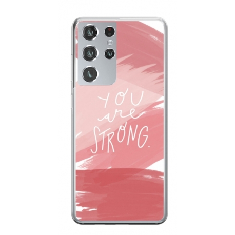 Husa personalizata tip carcasa HQPrint pentru Samsung Galaxy S23 Ultra, model You are Strong, multicolor, S1D1M0275