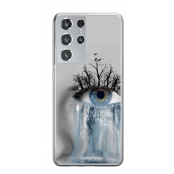 Husa personalizata tip carcasa HQPrint pentru Samsung Galaxy S23 Ultra, model Teary Eye, multicolor, S1D1M0307