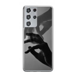 Husa personalizata tip carcasa HQPrint pentru Samsung Galaxy S23 Ultra, model Hand Reach, multicolor, S1D1M0318