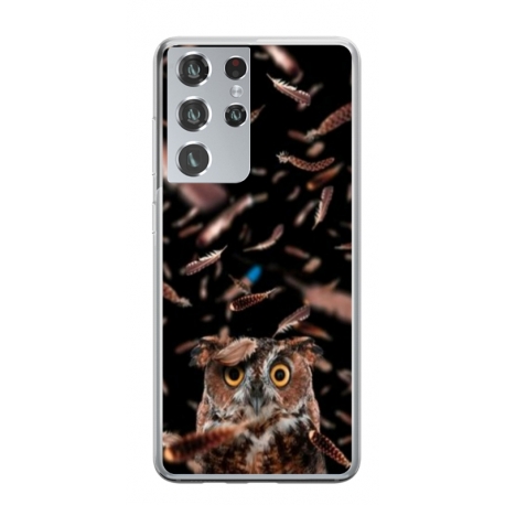 Husa personalizata tip carcasa HQPrint pentru Samsung Galaxy S23 Ultra, model Owl, multicolor, S1D1M0334