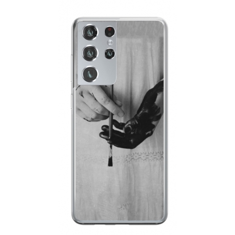 Husa personalizata tip carcasa HQPrint pentru Samsung Galaxy S23 Ultra, model Black Paint, multicolor, S1D1M0336