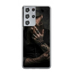 Husa personalizata tip carcasa HQPrint pentru Samsung Galaxy S23 Ultra, model Beard Man, multicolor, S1D1M0355