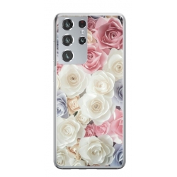 Husa personalizata tip carcasa HQPrint pentru Samsung Galaxy S23 Ultra, model Flowers 23, multicolor, S1D1M0385