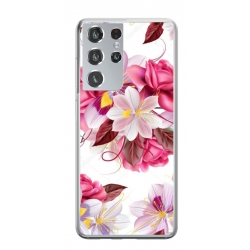 Husa personalizata tip carcasa HQPrint pentru Samsung Galaxy S24 Ultra, model Flowers 4, multicolor, S1D1M0040