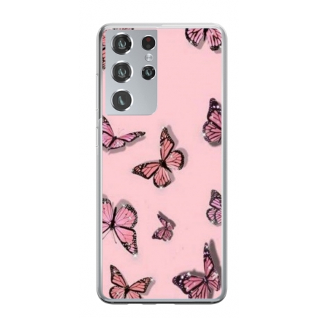 Husa personalizata tip carcasa HQPrint pentru Samsung Galaxy S24 Ultra, model Butterfly 7, multicolor, S1D1M0076