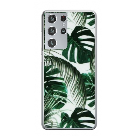Husa personalizata tip carcasa HQPrint pentru Samsung Galaxy S24 Ultra, model Leaf Design 3, multicolor, S1D1M0088