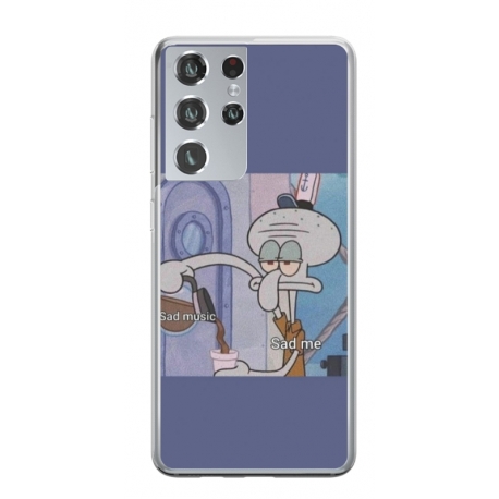 Husa personalizata tip carcasa HQPrint pentru Samsung Galaxy S24 Ultra, model Squidward 1, multicolor, S1D1M0161