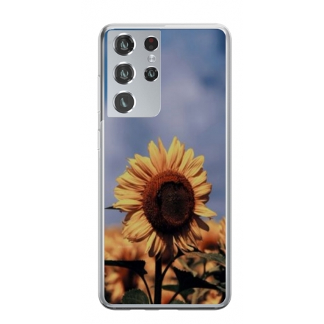 Husa personalizata tip carcasa HQPrint pentru Samsung Galaxy S24 Ultra, model Sunflower 1, multicolor, S1D1M0193