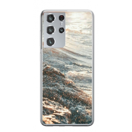 Husa personalizata tip carcasa HQPrint pentru Samsung Galaxy S24 Ultra, model Ocean Water 1 , multicolor, S1D1M0200