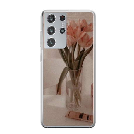 Husa personalizata tip carcasa HQPrint pentru Samsung Galaxy S24 Ultra, model Flowers 14, multicolor, S1D1M0208