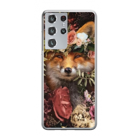 Husa personalizata tip carcasa HQPrint pentru Samsung Galaxy S24 Ultra, model Fox, multicolor, S1D1M0213