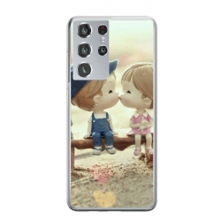 Husa personalizata tip carcasa HQPrint pentru Samsung Galaxy S24 Ultra, model Kiss, multicolor, S1D1M0259