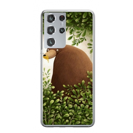 Husa personalizata tip carcasa HQPrint pentru Samsung Galaxy S24 Ultra, model Bear, multicolor, S1D1M0312