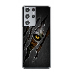 Husa personalizata tip carcasa HQPrint pentru Samsung Galaxy S24 Ultra, model Hidden Tiger, multicolor, S1D1M0332