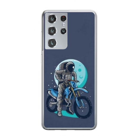 Husa personalizata tip carcasa HQPrint pentru Samsung Galaxy S24 Ultra, model Biker Astronaout, multicolor, S1D1M0375