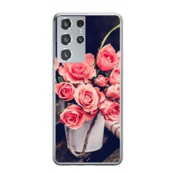 Husa personalizata tip carcasa HQPrint pentru Samsung Galaxy S24 Ultra, model Flowers 22, multicolor, S1D1M0379