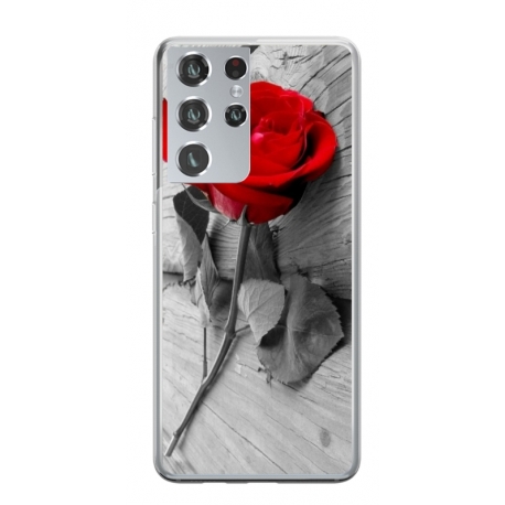 Husa personalizata tip carcasa HQPrint pentru Samsung Galaxy S24 Ultra, model Rose, multicolor, S1D1M0384