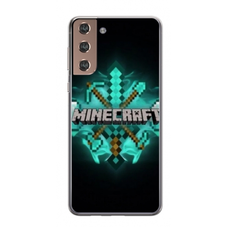 Husa personalizata tip carcasa HQPrint pentru Samsung Galaxy S24, model Minecraft 2, multicolor, S1D1M0126