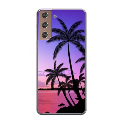Husa personalizata tip carcasa HQPrint pentru Samsung Galaxy S24, model Beach View 2, multicolor, S1D1M0137