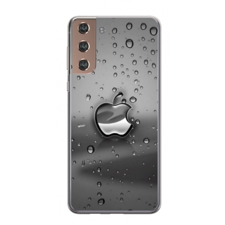 Husa personalizata tip carcasa HQPrint pentru Samsung Galaxy S24, model Rainy Apple logo, multicolor, S1D1M0148