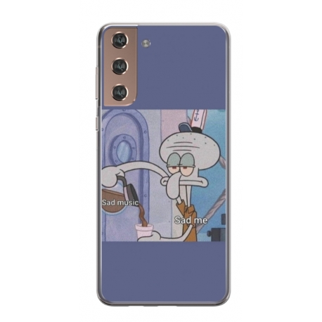 Husa personalizata tip carcasa HQPrint pentru Samsung Galaxy S24, model Squidward 1, multicolor, S1D1M0161