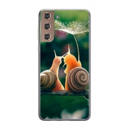 Husa personalizata tip carcasa HQPrint pentru Samsung Galaxy S24, model Snail, multicolor, S1D1M0231