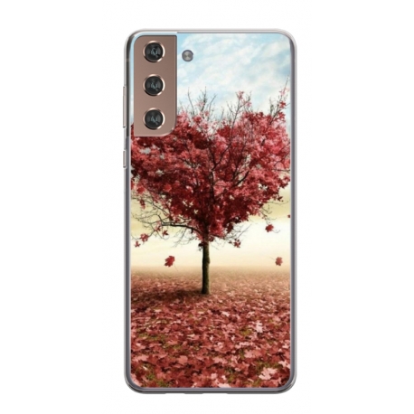 Husa personalizata tip carcasa HQPrint pentru Samsung Galaxy S24, model Heart Tree, multicolor, S1D1M0293