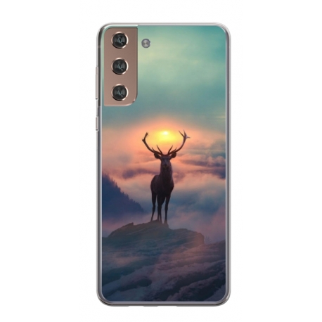 Husa personalizata tip carcasa HQPrint pentru Samsung Galaxy S24, model Antlers, multicolor, S1D1M0303