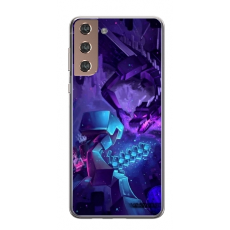 Husa personalizata tip carcasa HQPrint pentru Samsung Galaxy S24, model Ender Dragon, multicolor, S1D1M0304