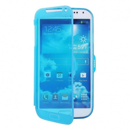 Husa SAMSUNG Galaxy S4 - Flip Cover Clear (Menta)