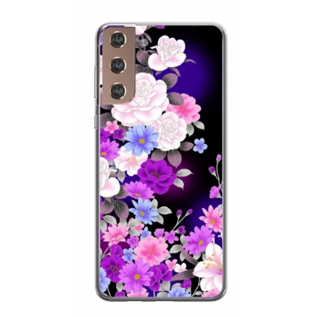 Husa personalizata tip carcasa HQPrint pentru Samsung Galaxy S24 Plus, model Flowers 3, multicolor, S1D1M0039