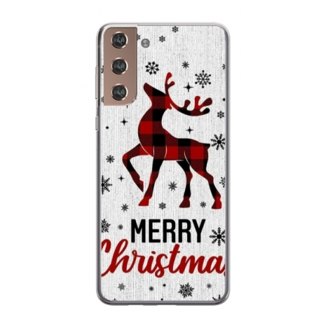 Husa personalizata tip carcasa HQPrint pentru Samsung Galaxy S24 Plus, model Merry Christmas Reindeer 1, multicolor, S1D1M0049