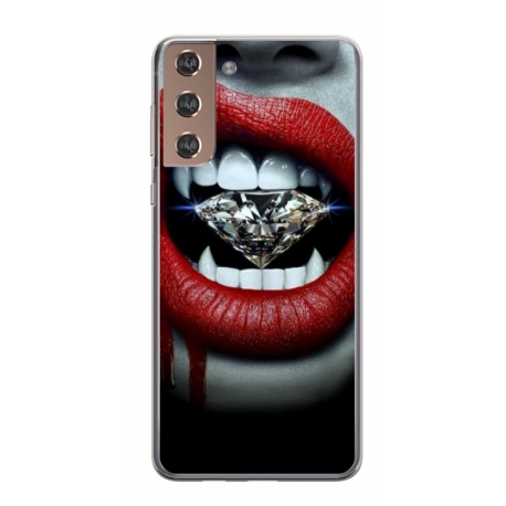 Husa personalizata tip carcasa HQPrint pentru Samsung Galaxy S24, model Diamond Vampire, multicolor, S1D1M0370