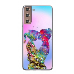 Husa personalizata tip carcasa HQPrint pentru Samsung Galaxy S24, model Colorful Love, multicolor, S1D1M0376