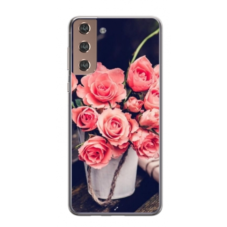 Husa personalizata tip carcasa HQPrint pentru Samsung Galaxy S24, model Flowers 22, multicolor, S1D1M0379