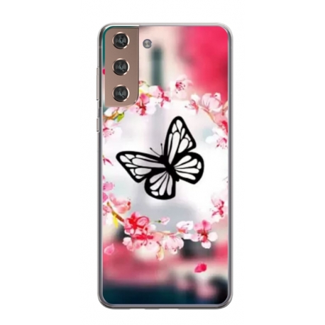 Husa personalizata tip carcasa HQPrint pentru Samsung Galaxy S24, model Butterfly 8, multicolor, S1D1M0380
