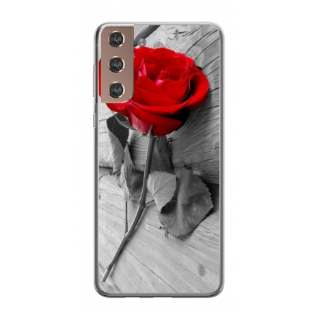 Husa personalizata tip carcasa HQPrint pentru Samsung Galaxy S24, model Rose, multicolor, S1D1M0384