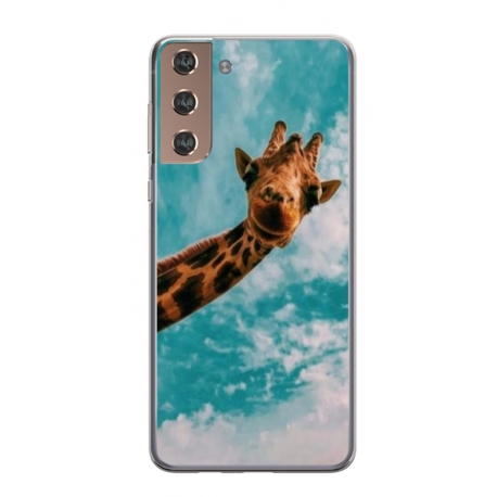 Husa personalizata tip carcasa HQPrint pentru Samsung Galaxy S24 Plus, model Giraffe 2, multicolor, S1D1M0096