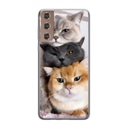 Husa personalizata tip carcasa HQPrint pentru Samsung Galaxy S24 Plus, model Cats, multicolor, S1D1M0116