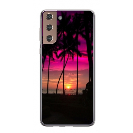 Husa personalizata tip carcasa HQPrint pentru Samsung Galaxy S24 Plus, model Beach View 1, multicolor, S1D1M0136