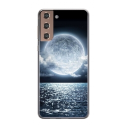 Husa personalizata tip carcasa HQPrint pentru Samsung Galaxy S24 Plus, model Moon Sky, multicolor, S1D1M0228